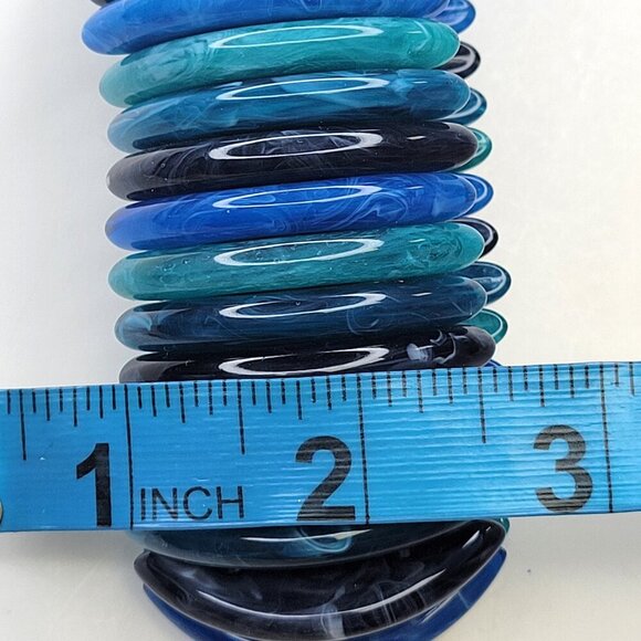 Aqua Blue Stretch Bracelet - Picture 5 of 11